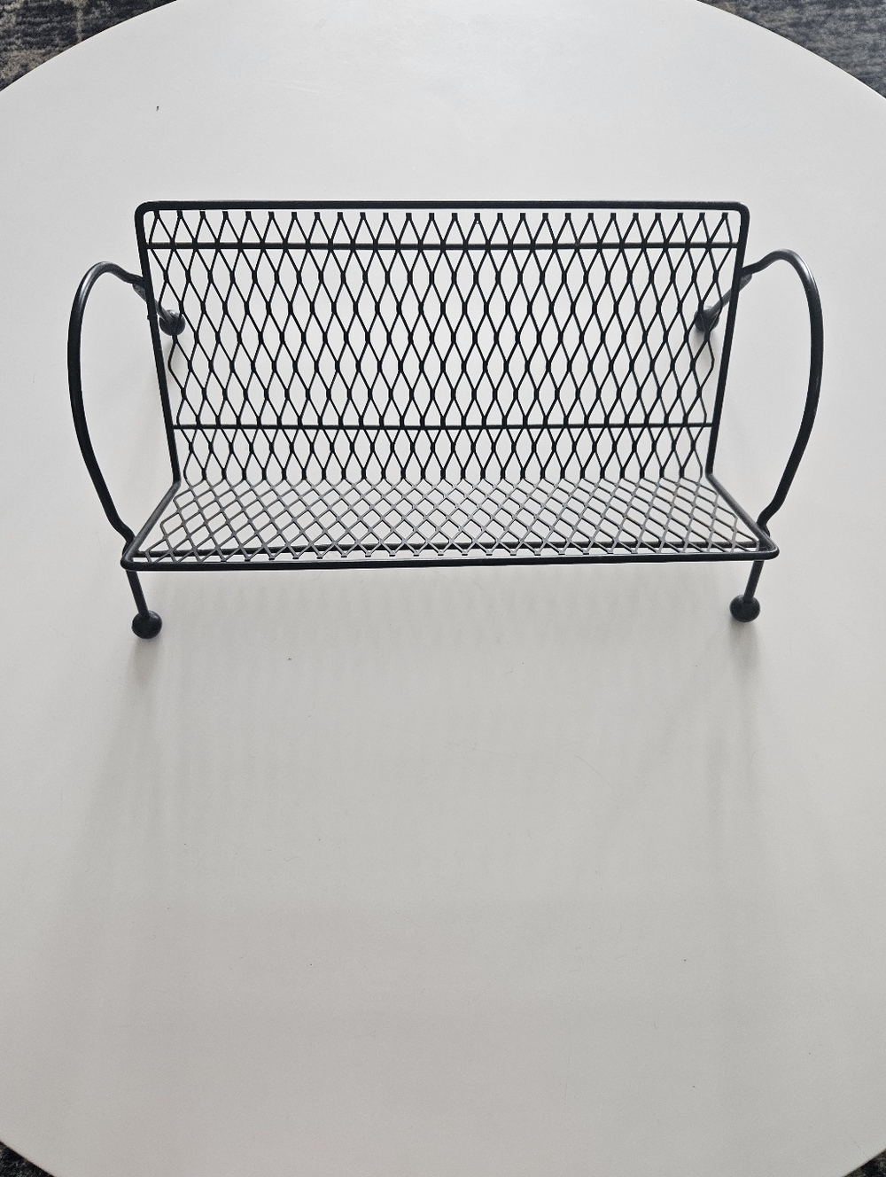 Vintage Atomic Era Black Wire Book/Record/CD Holder